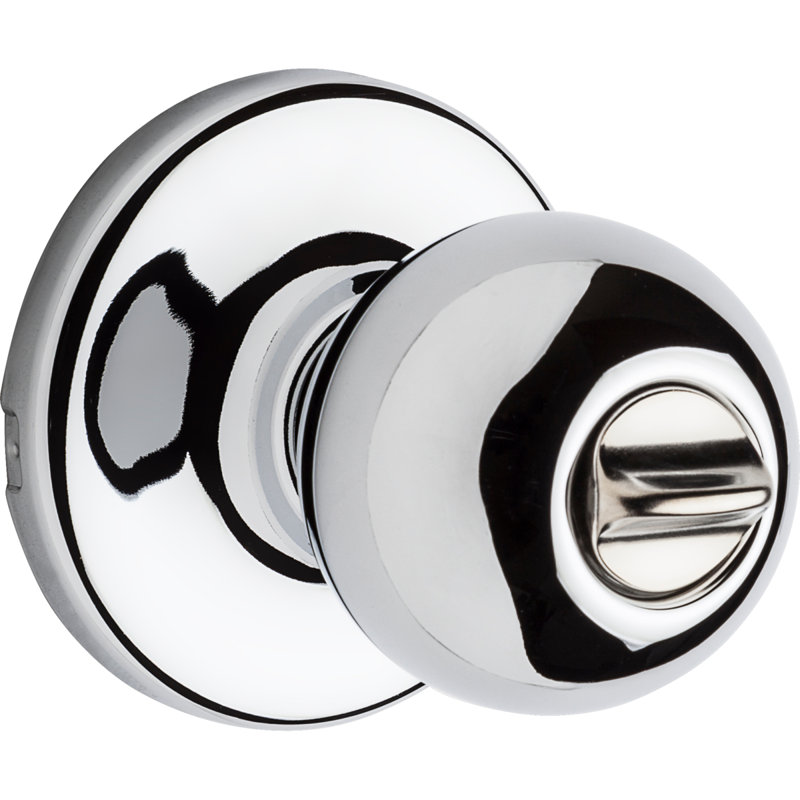 Polo Bed/Bath Knob, Polished Chrome