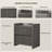 Allete Modern Fluted 2-Drawer Nightstand With Charging Station-2042470090