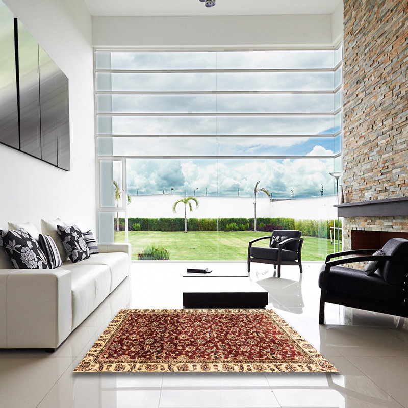Tapis décoratif multicolore à motif abstrait, Carré 7 pi