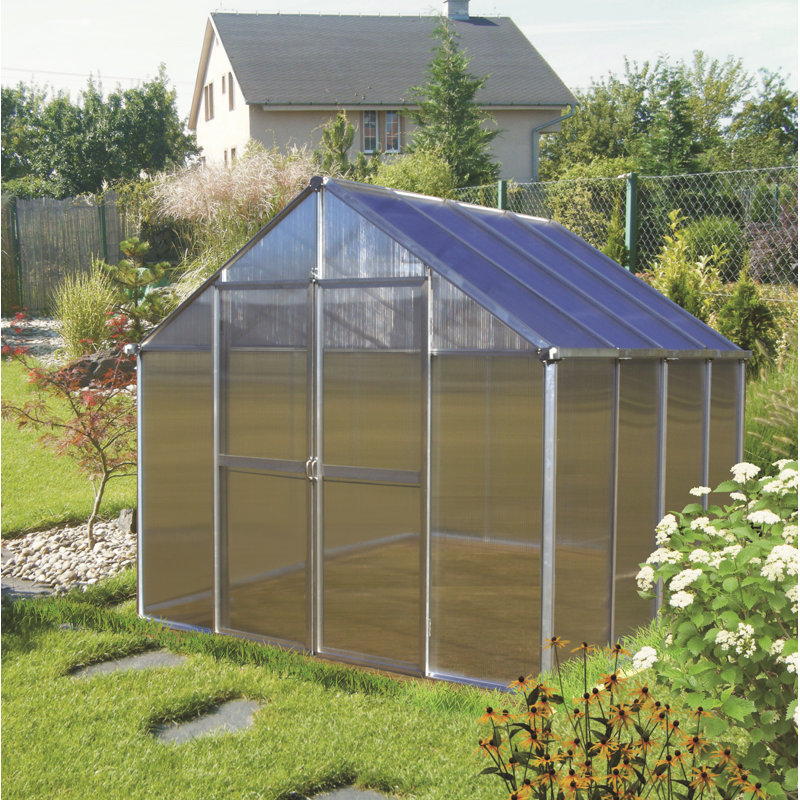 Monticello Premium Polycarbonate Commercial Greenhouse, 90" H x 101" W x 8" D, Black