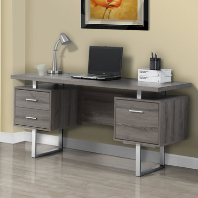 Bureau d'ordinateur à configuration à gauche ou à droite avec tiroirs de rangement pour le bureau personnel Jazarian