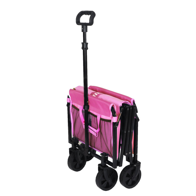 Chariot de service pliable rose IMNNY, Rose