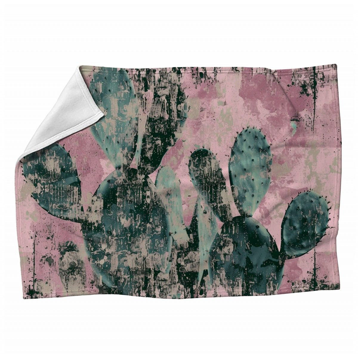 VisionDecor Cactus Fleece Throw Blanket Vintage Warm Soft Blankets