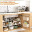 Organisateur d'armoire de cuisine extensible et empilable, tablette de garde-manger réglable pour les épices, les ustensiles et le rangement des aliments, comptoir peu encombrant et organisateur de tablette d'armoire