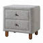 Mobilier de chambre à coucher classique à deux tiroirs gris avec deux tiroirs