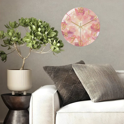 Horloge murale scintillante avec chiffres dorés et horloge murale 12 po