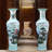 62.99"Jingdezhen hand-painted blue-and-white landscape floor-standing large vase decoration piece-1104260848