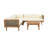 Eli Patio 4-Piece Acacia Wood Sectional Sofa Set With Removable Cushions-1479641950