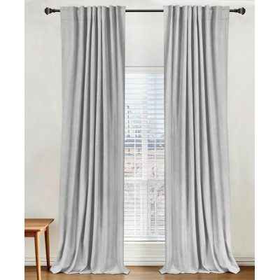Blackout Curtains 50" W X 108" L, 2 Panels, Grey, Thermal Insulated