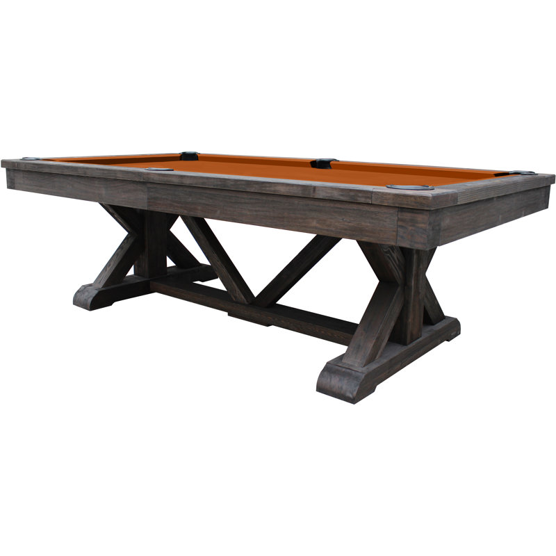 Playcraft Brazos River 8' Slate Pool Table With Dining Top & Benches/Professional Installation Included, Aztec