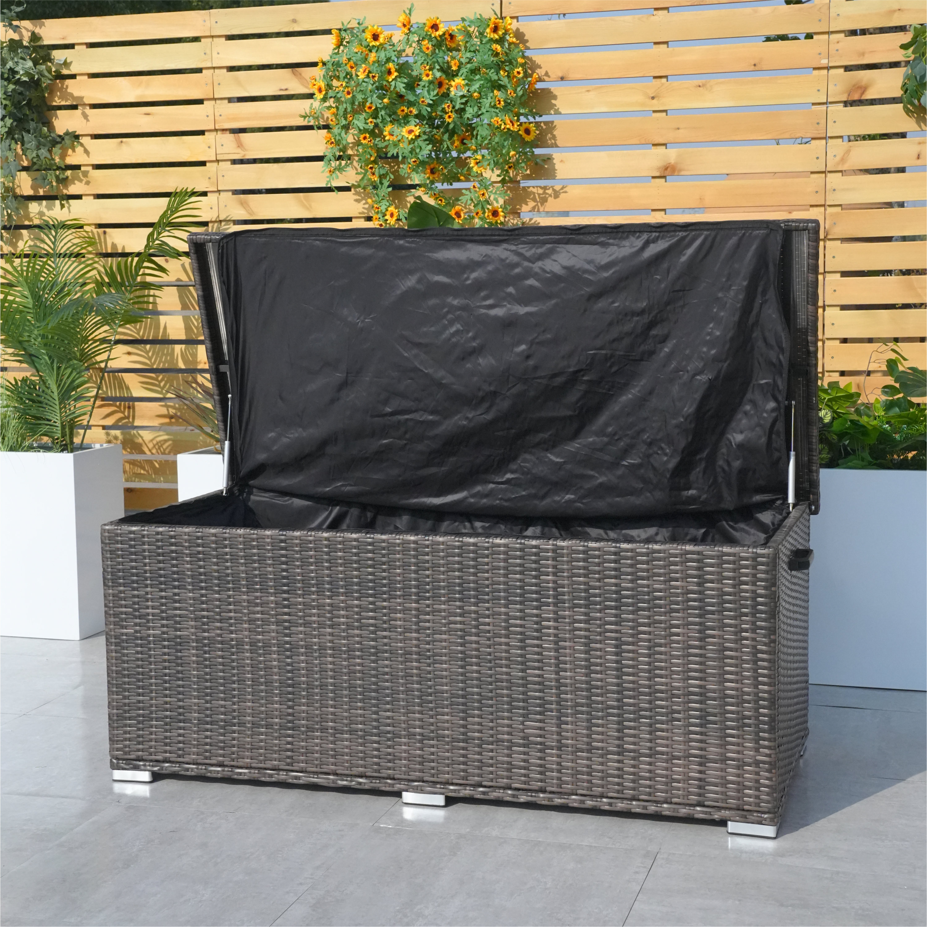 DirectWicker 155 Gallon Water Resistant Wicker Deck Box | Wayfair