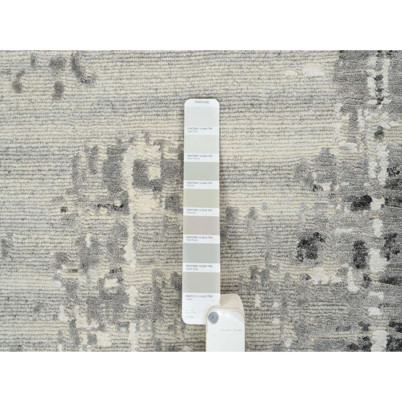 One-of-a-Kind 14' x 20' New Age Rectangle Cotton and Wool Area Rug in