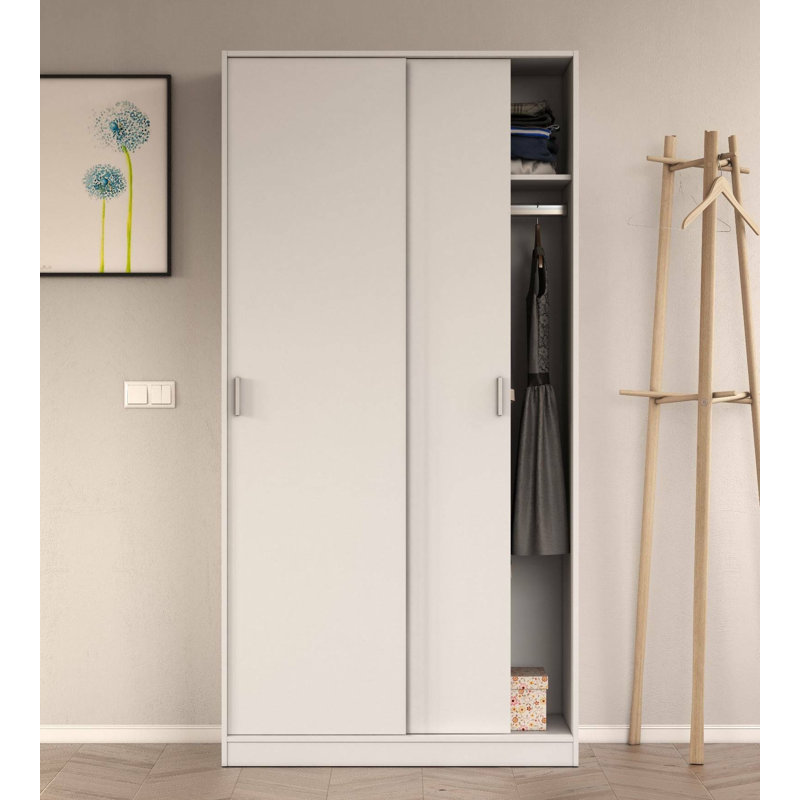Silvia 2 Door Sliding Wardrobe, White