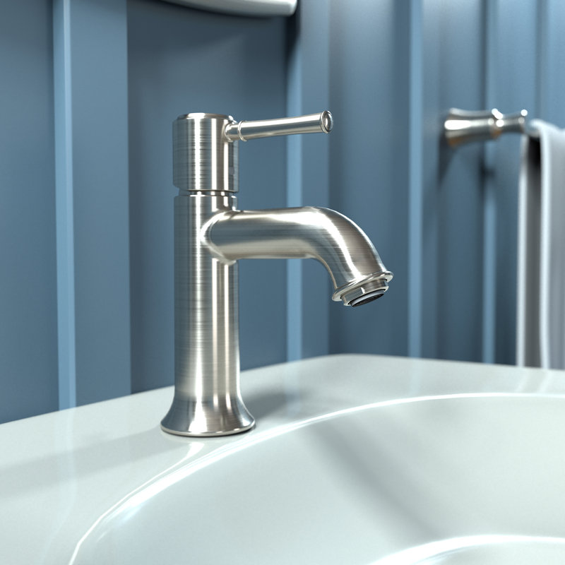Hansgrohe Talis C Single-Hole Bathroom Faucet 80 with Drain Assembly, Brushed Nickel