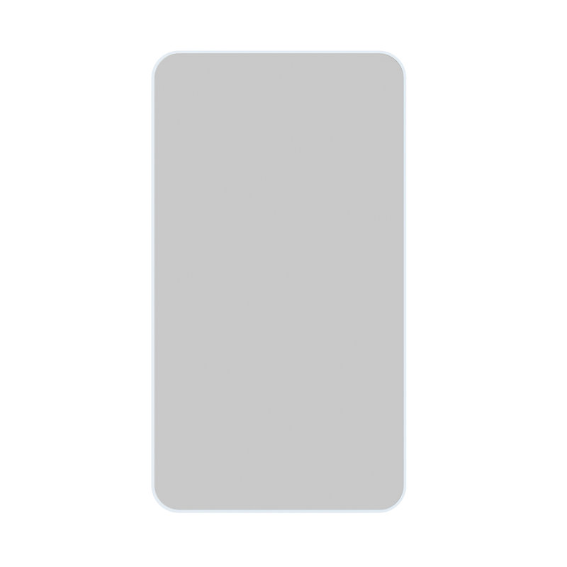 Trinity 22 in. x 40 in. Square Radius Mirror, White