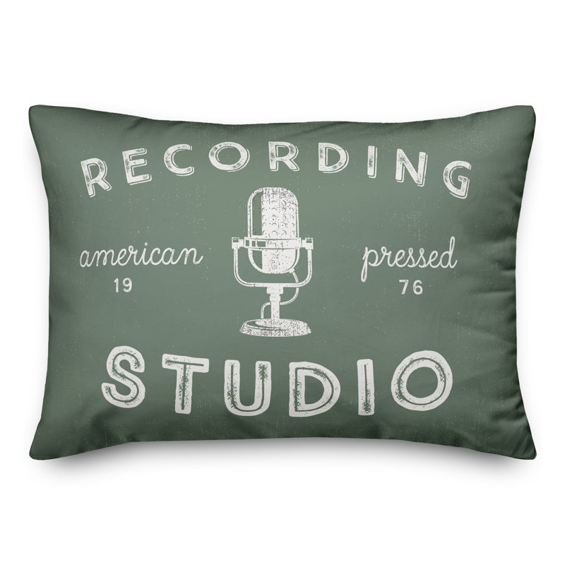 Outdoor Reversible Throw Pillow, Green