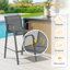 Tabourets de bar de patio avec dossier haut et accoudoirs (ensemble de 4)-257492350