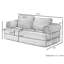 Canapé-lit convertible 79,5 po en velours côtelé beige avec coussins, sans assemblage-312312750
