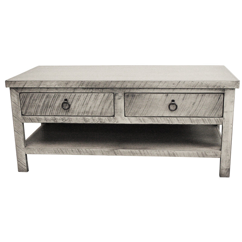 Bloomingdale Solid Wood Coffee Table, Rustic Dela Verria