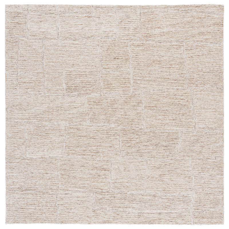 Tapis beige Nogueras 106, Carré 6 pi