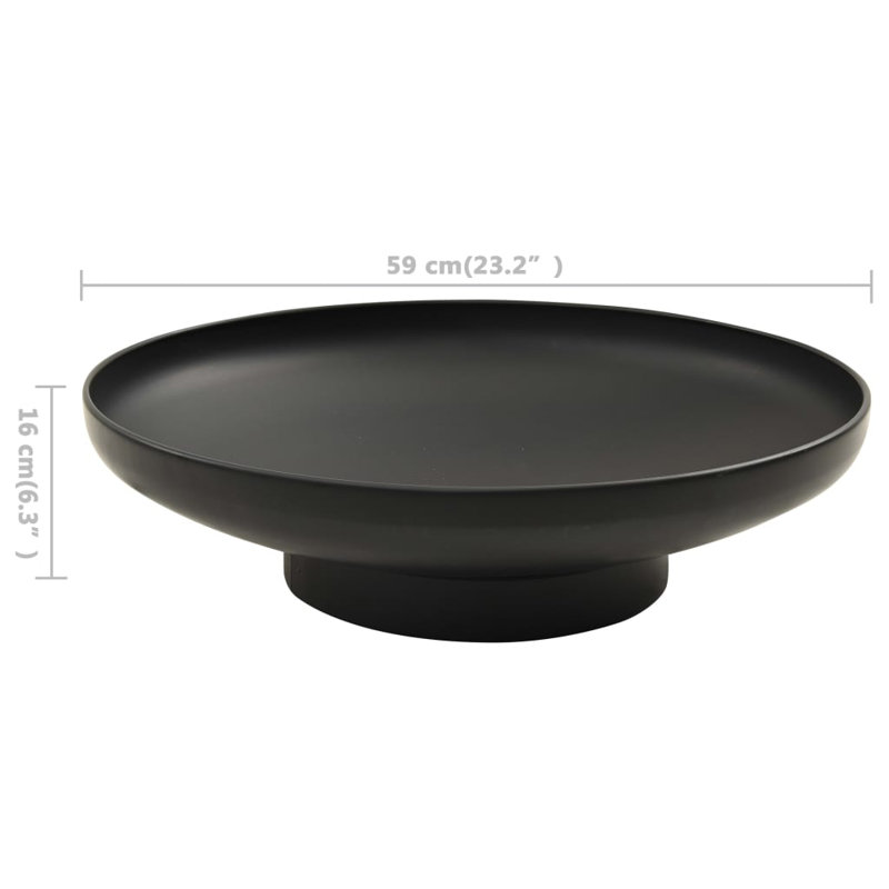 Foyer de jardin extérieur Ogata, Noir, H 6,3 po x l 23,23 po x P 23,23 po