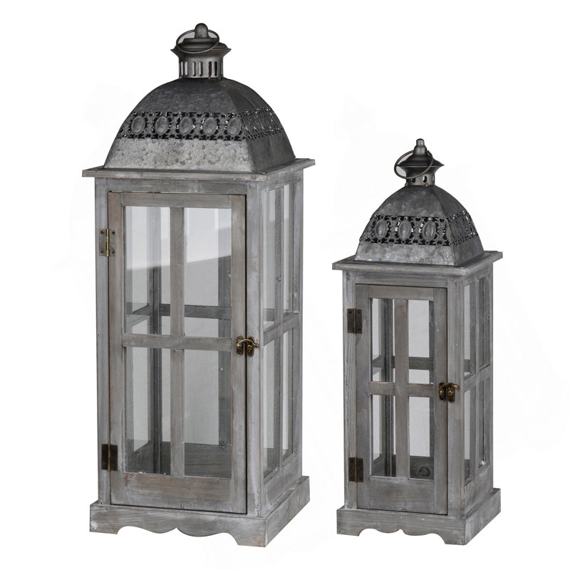 Lanterne de bougie en bois décorative, porte-lanterne ouragan