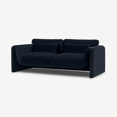 Blue Velvet Standard Sofa cushion Loveseat