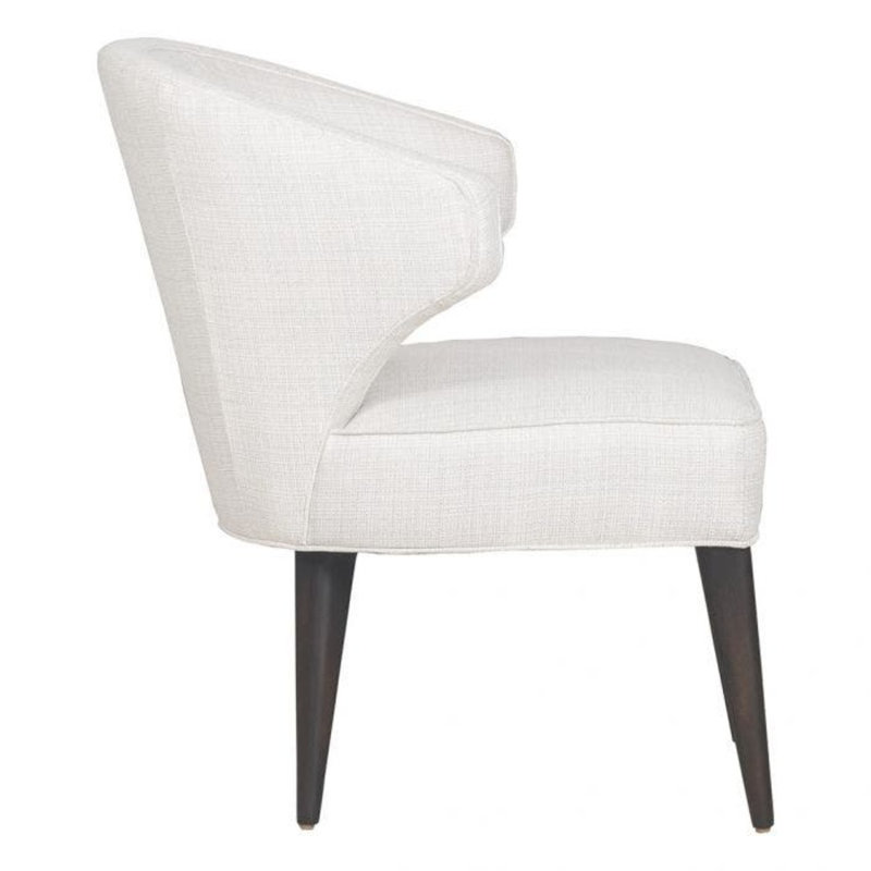 Libby Langdon Mcaleer 26.5" W Barrel Chair, Espresso, 3156 Linen 100% Polyester