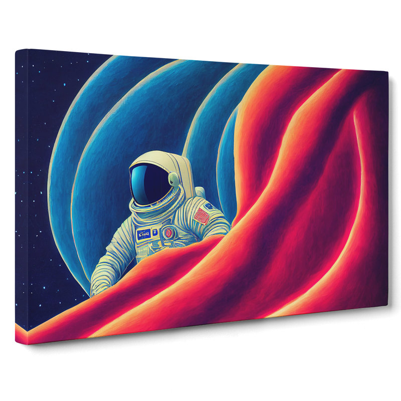 Surreal Astronaut - Wrapped Canvas Print, 35cm H x 50cm W x 3cm D