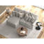 Livingston - Canapé-lit 2 pièces avec sièges confortables et 6 coussins décoratifs inclus-99403299