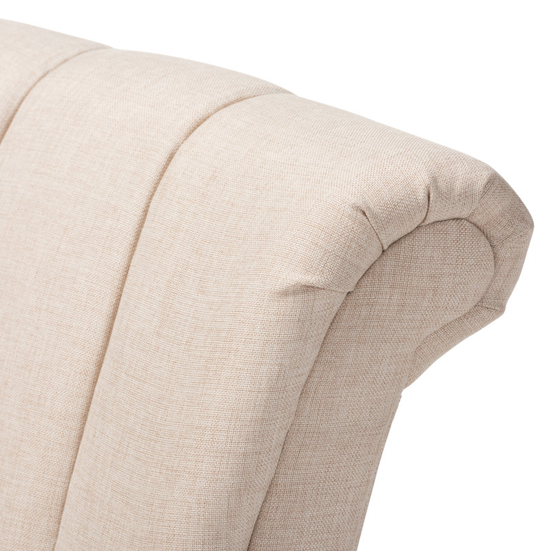 Kaizlee Upholstered Swivel Armchair, Beige 100% Polyester
