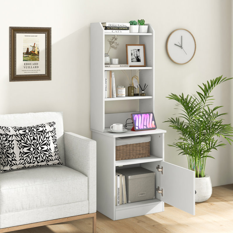 45cm W Manufactured Wood Bedside Table, White