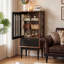Armoire de rangement à porte française rétro en verre