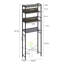 Rangement au-dessus de la toilette l 23,6 po x H 68 po x P 9,4 po avec tablette à 4 niveaux et 4 crochets Calirose-1269462638-1328832069
