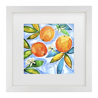 Bolog Julija Belickien Oranges Blooming Matted Framed Art