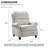 35.4" Classic Fabric Upholstered Push Back Recliner With Wooden Legs (Set Of 3 )-110985607