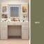 Grande coiffeuse avec miroir, 6 tiroirs et tablettes, bureau de commode