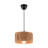 Elegant Metal Chandelier with Raffia Cap, Adjustable Height 21.7 inches | Cap Dimensions: 7.9 x 7.9 inches, Height: 5.9 inches | E27 Socket, Max 40W | Natural Color, CE Certified | Perfect for Dining & Living Room Decor
