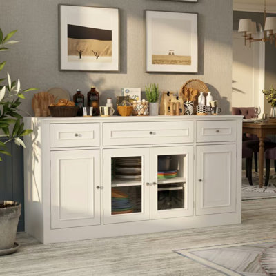 4-Door 3-Drawer Dining Sideboard Buffet Cabinet