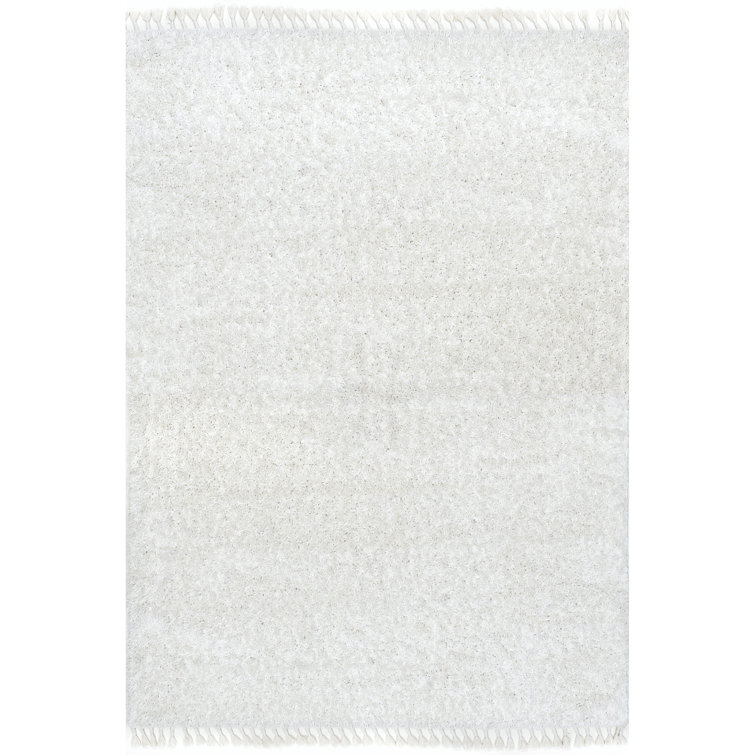 Plush Tasseled Shag Performance Ivory Rug