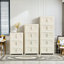 Armoire de rangement latérale pliante large, bacs de rangement pliables avec porte magnétique, armoire de rangement en plastique avec roues