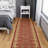 Homeline Non-Slip Rubberback Oriental Indoor Runner Rug, Dark Red-397911869