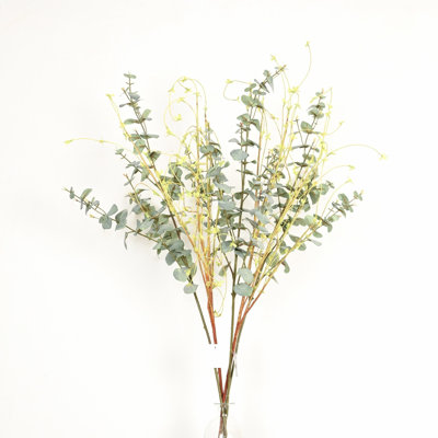 Branche d'eucalyptus artificiel 40 po pour remplissage de vase, bouquet de fleurs à longue tige de verdure de ferme pour décoration de table de bureau à domicile