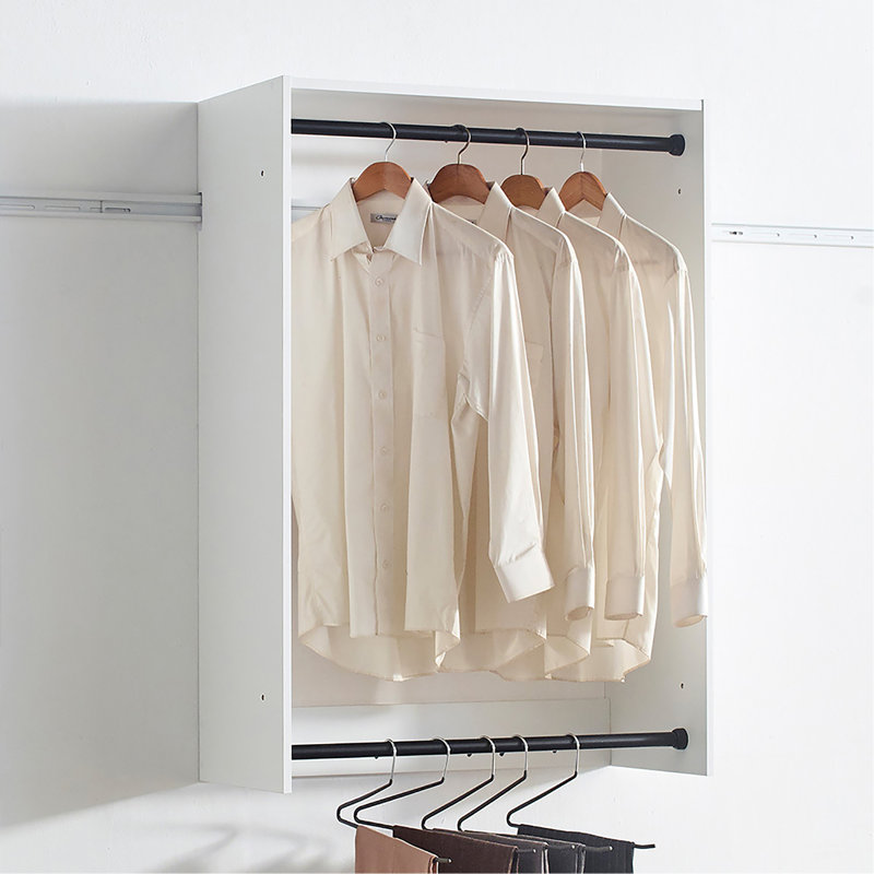Système d'organisation mural blanc en bois, Blanc