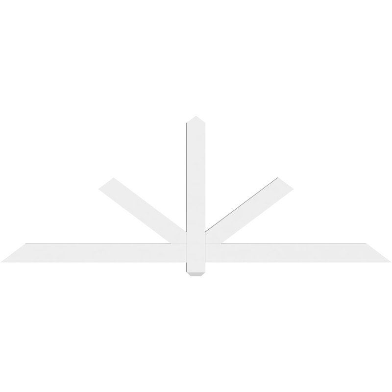 Support de pignon en PVC de qualité architecturale Kennewick, H 31,5 po x l 84 po (pas: 9/12), P 2 po x F 4 po