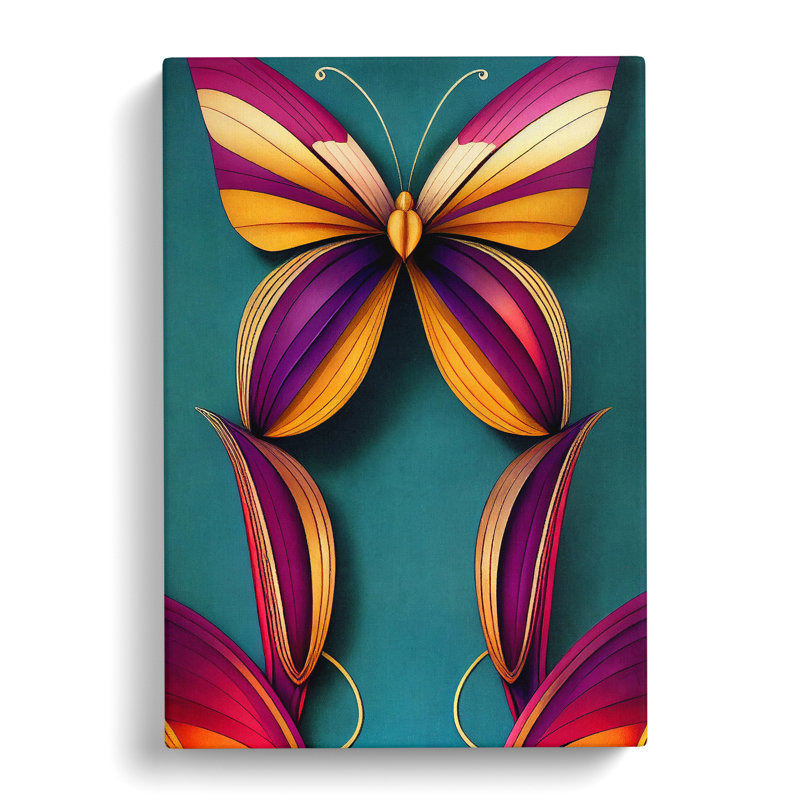 Enchanting Butterfly - Wrapped Canvas, 50cm H x 35cm W