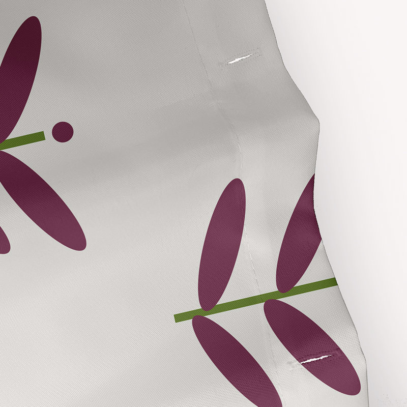 Rideau de douche simple Altom, Blanc cassé / Mauve