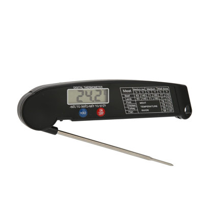 Waterproof Food Thermometer Auto-Shut Off Foldable BBQ Thermometer