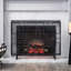 Modern Iron Fire Screen With Stable Frame - 40.56" W X 30.45" H Stylish Fireplace Block Flying Embers Effectively