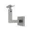 Glass Mount Handrail Bracket with Square Rose and Curved Plate-70705629